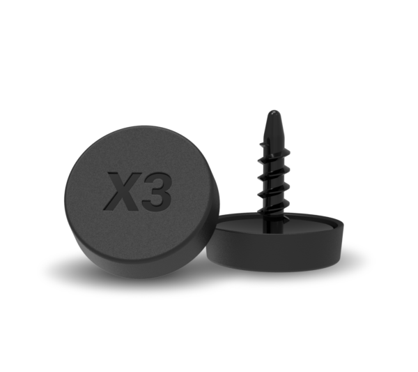 Front view of extra tag pack showing X3 shot tracking tag