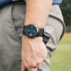 Male golfers wearing Prestige black X5 GPS shot tracking