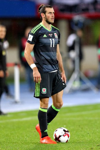 Gareth Bale playing for Wales