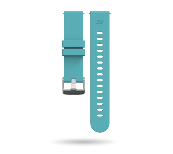 Front view of minty green G5 watch strap