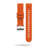 Front view of orange G5 watch strap