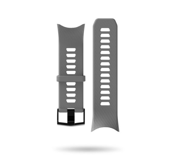 Front view of grey X5 watch strap