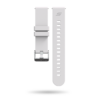 Front view of white G5 watch strap