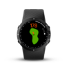 Front view of Black V5 GPS watch with green view