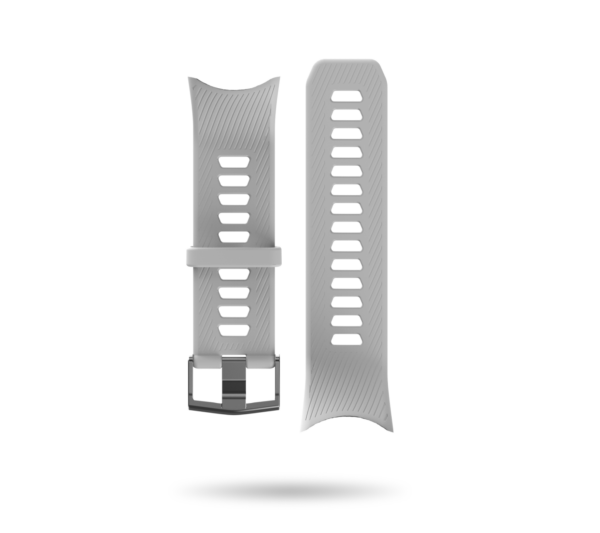 Front view of white X5 watch strap