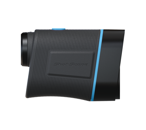 Side view of Blue PRO L2 rangefinder showing cart magnet