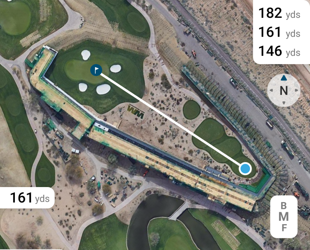 GPS aerial maps on the shot scope app