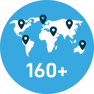 160+ Countries